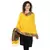 Sunflower & Multicolor Viscose Rayon Woven Design Shawl