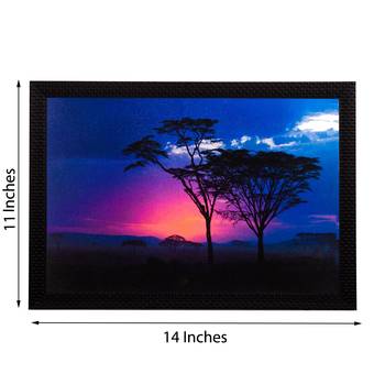 Blue Sunset Satin Matt Texture UV Art Painting 2