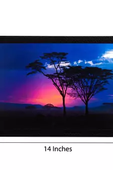 Blue Sunset Satin Matt Texture UV Art Painting