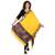 Sunflower & Multicolor Viscose Rayon Woven Design Shawl