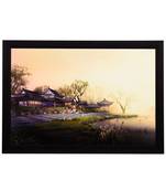 Wood House Satin Matt Texture UV Art Painting