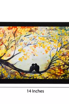 Love Birds Satin Matt Texture UV Art Painting