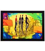 Abstract Figurine Satin Matt Texture UV Art Painting