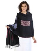 Black & Multicolor modal Woven Design Shawl