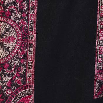 Black & Multicolor modal Woven Design Shawl 4