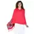 Dark Pink & Carrot Viscose Rayon Woven Design Shawl