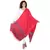 Dark Pink & Carrot Viscose Rayon Woven Design Shawl