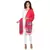 Dark Pink & Carrot Viscose Rayon Woven Design Shawl