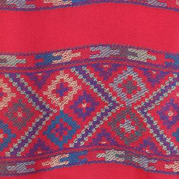 Dark Pink & Carrot Viscose Rayon Woven Design Shawl 4