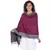 Turquoise & Fuschia Viscose Rayon Woven Design Shawl