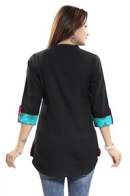 Green printed cotton kurtas-and-kurtis 4