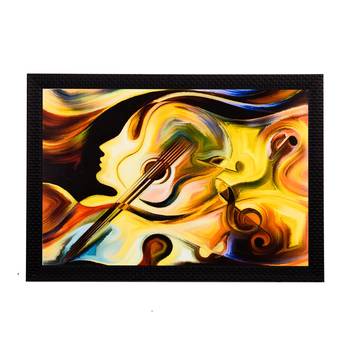 Guitar & Face Abstract Satin Matt Texture UV Art Painting 1
