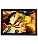 Guitar & Face Abstract Satin Matt Texture UV Art Painting