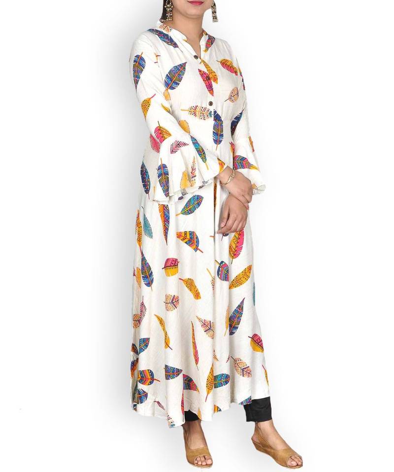 Multicolored Rayon Printed Dress
