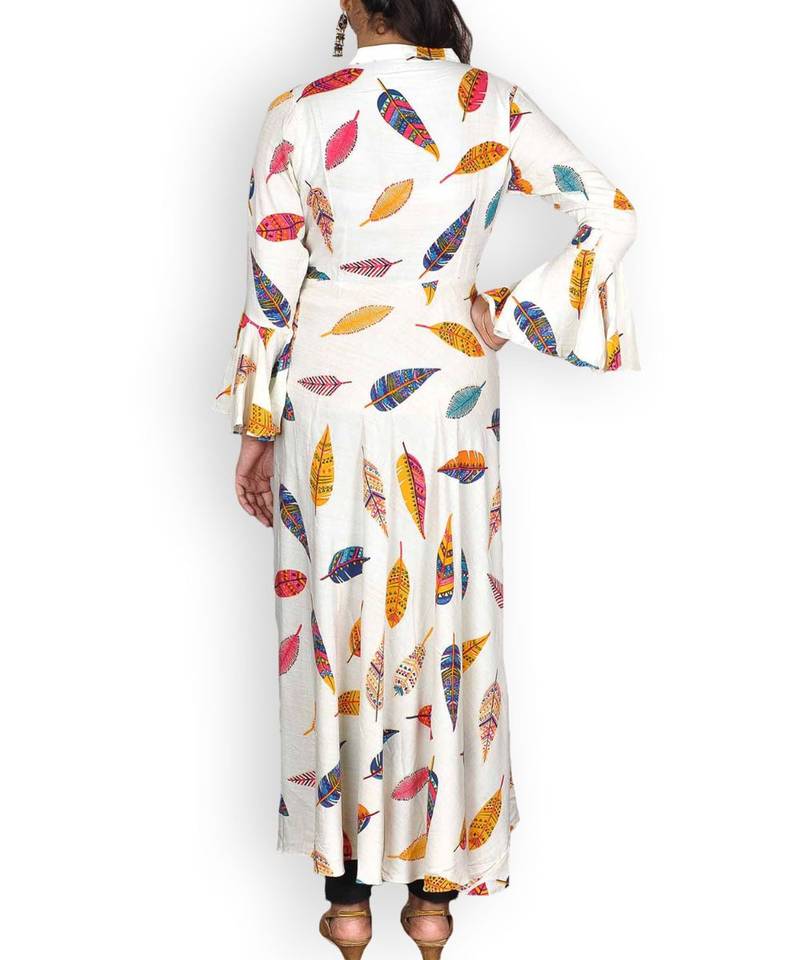 Multicolored Rayon Printed Dress
