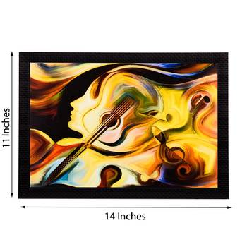 Guitar & Face Abstract Satin Matt Texture UV Art Painting 2