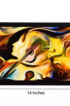 Guitar & Face Abstract Satin Matt Texture UV Art Painting