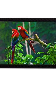 Parrots Pair Satin Matt Texture UV Art Painting