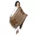 Brown & Multicolor Viscose Rayon Geometric Woven Design Shawl