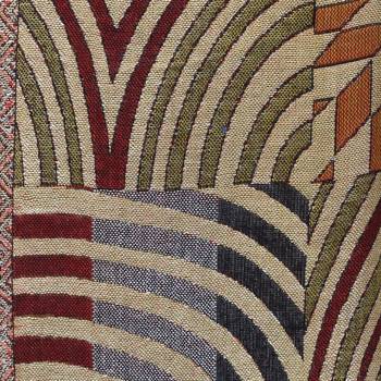 Brown & Multicolor Viscose Rayon Geometric Woven Design Shawl 5