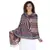 Navy & Multicolor Viscose Rayon Geometric Woven Design Shawl