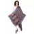 Navy & Multicolor Viscose Rayon Geometric Woven Design Shawl