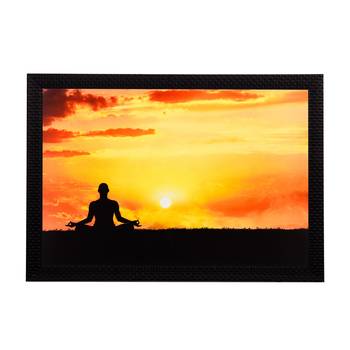 Meditating Person Satin Matt Texture UV Art Painting 1