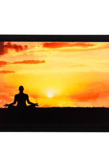 Meditating Person Satin Matt Texture UV Art Painting