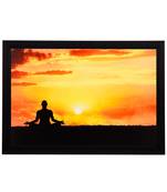 Meditating Person Satin Matt Texture UV Art Painting