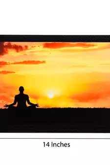 Meditating Person Satin Matt Texture UV Art Painting