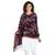 Black & Multicolor Viscose Rayon Floral Paisley Woven Design Shawl