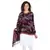 Black & Multicolor Viscose Rayon Floral Paisley Woven Design Shawl