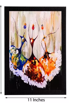 Dancing Figurine Satin Matt Texture UV Art Painting