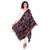 Black & Multicolor Viscose Rayon Floral Paisley Woven Design Shawl