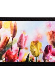 Drops On Flowers Satin Matt Texture UV Art Painting