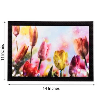 Drops On Flowers Satin Matt Texture UV Art Painting 2