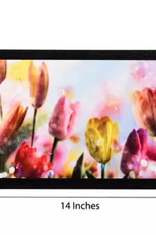 Drops On Flowers Satin Matt Texture UV Art Painting