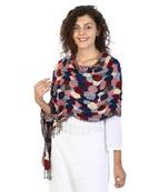 Multicolor Viscose Rayon Dots Woven Design Shawl