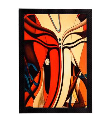 Abstract Lord Ganesha Face Satin Matt Texture UV Art Painting 1