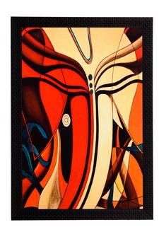 Abstract Lord Ganesha Face Satin Matt Texture UV Art Painting