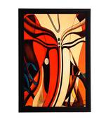 Abstract Lord Ganesha Face Satin Matt Texture UV Art Painting