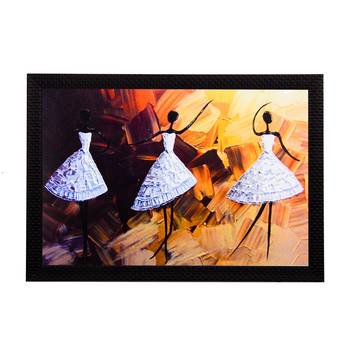 White Dancing Figurine Satin Matt Texture UV Art Painting 1