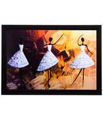 White Dancing Figurine Satin Matt Texture UV Art Painting