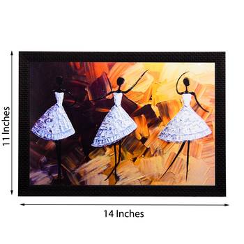 White Dancing Figurine Satin Matt Texture UV Art Painting 2