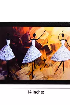 White Dancing Figurine Satin Matt Texture UV Art Painting