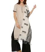 Cream Printed Cotton Salwar