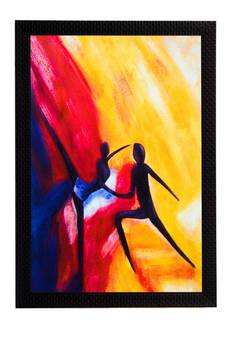 Colorful Dancing Figurine Satin Matt Texture UV Art Painting