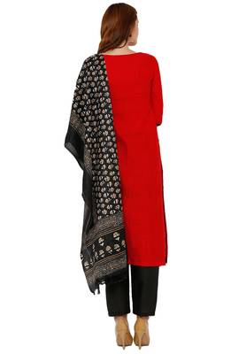 Red Printed Cotton Salwar 2