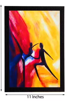 Colorful Dancing Figurine Satin Matt Texture UV Art Painting