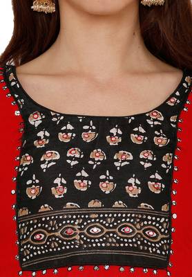 Red Printed Cotton Salwar 4